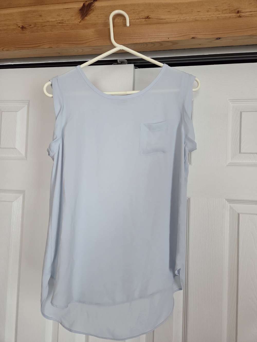 LOFT Light Blue Sleeveless Pocket Cami Top